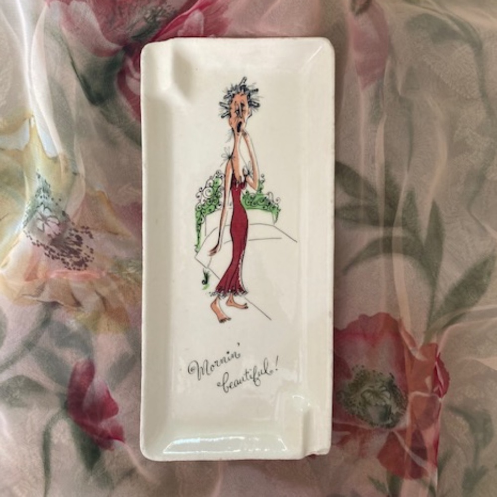 Vintage "Mornin Beautiful" ash tray/trinket dish